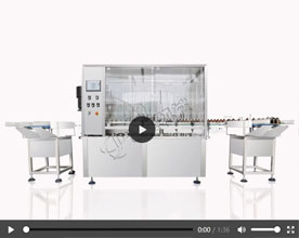 實(shí)拍全自動液體灌裝旋蓋一體機(jī)視頻